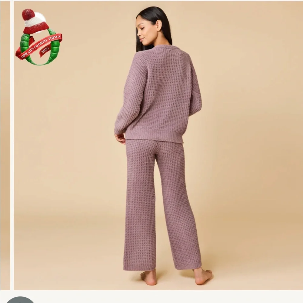 Waffle Marshmallow V-Neck Luxe Lounge Set size Xl in Driftwood NWT SoldOut - Picture 3 of 4